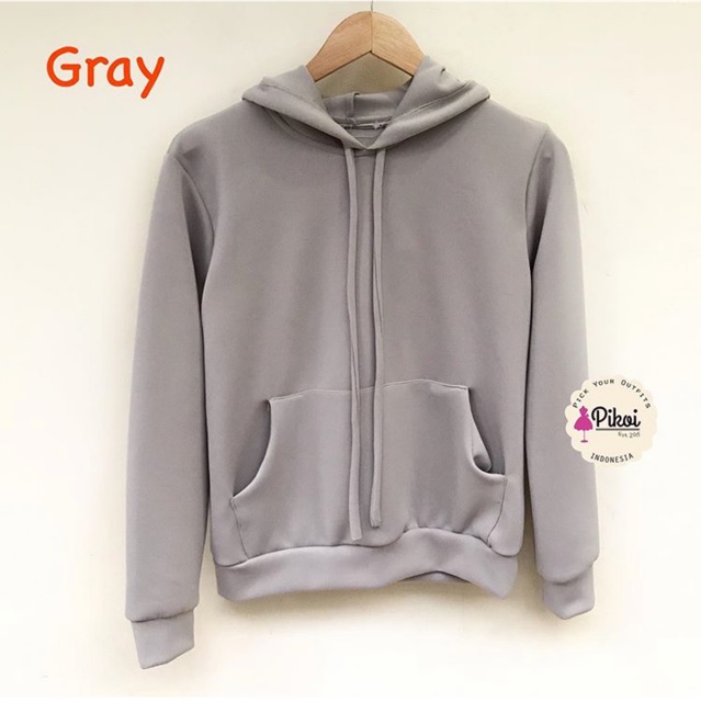 Blouse hoodie murah / hoodie cewek lucu / hoodie hitam murah / hoodie polos korean style cantik 1838