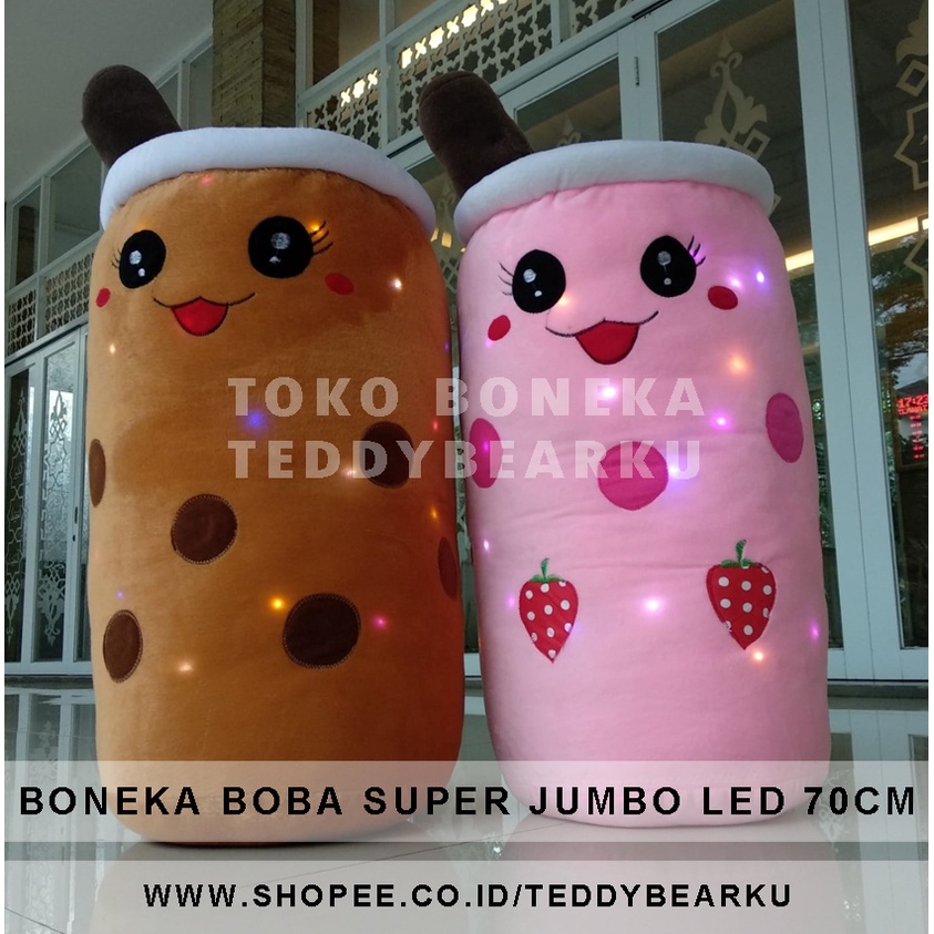 TERMURAH! BONEKA BOBA LED SUPER JUMBO 70CM LEBIH BESAR DARI GALON PRODUSEN LANGSUNG