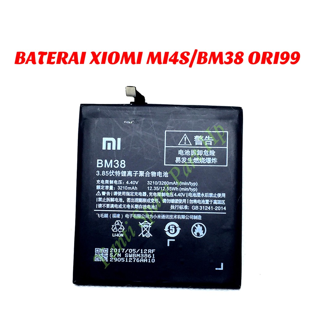 Baterai Xiaomi Mi4S Mi 4S BM38 Original New