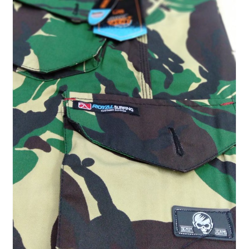 Celana pendek kargo pria/ Celana pendek loreng army/ Celana gunung pendek motif camo army