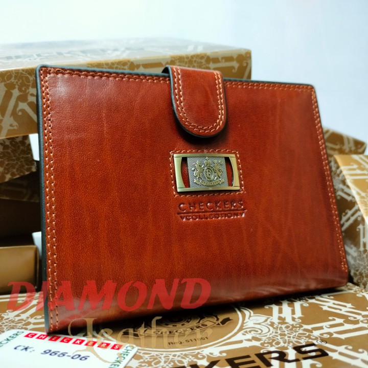 Checkers Italy Leather Dompet Kulit Asli  CK 06 Besar