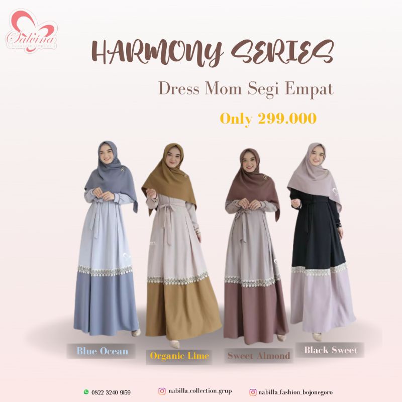 HARMONY SERIES DRESS SET SEGI EMPAT BY SALVINA ( READY )