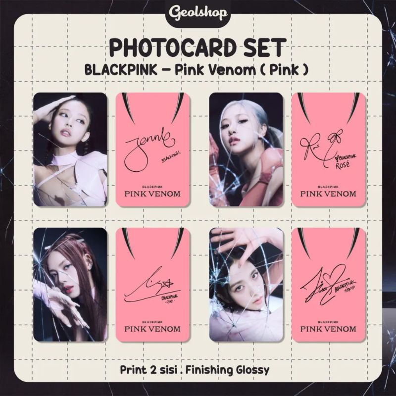 PHOTOCARD PC PREMIUM BLACKPINK -PINK VENOM Selfie