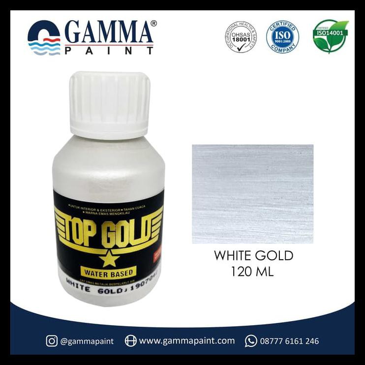 

PROMO TOP GOLD METALLIC PAINT - WHITE GOLD 120GR PERALATAN MELUKIS MURAH