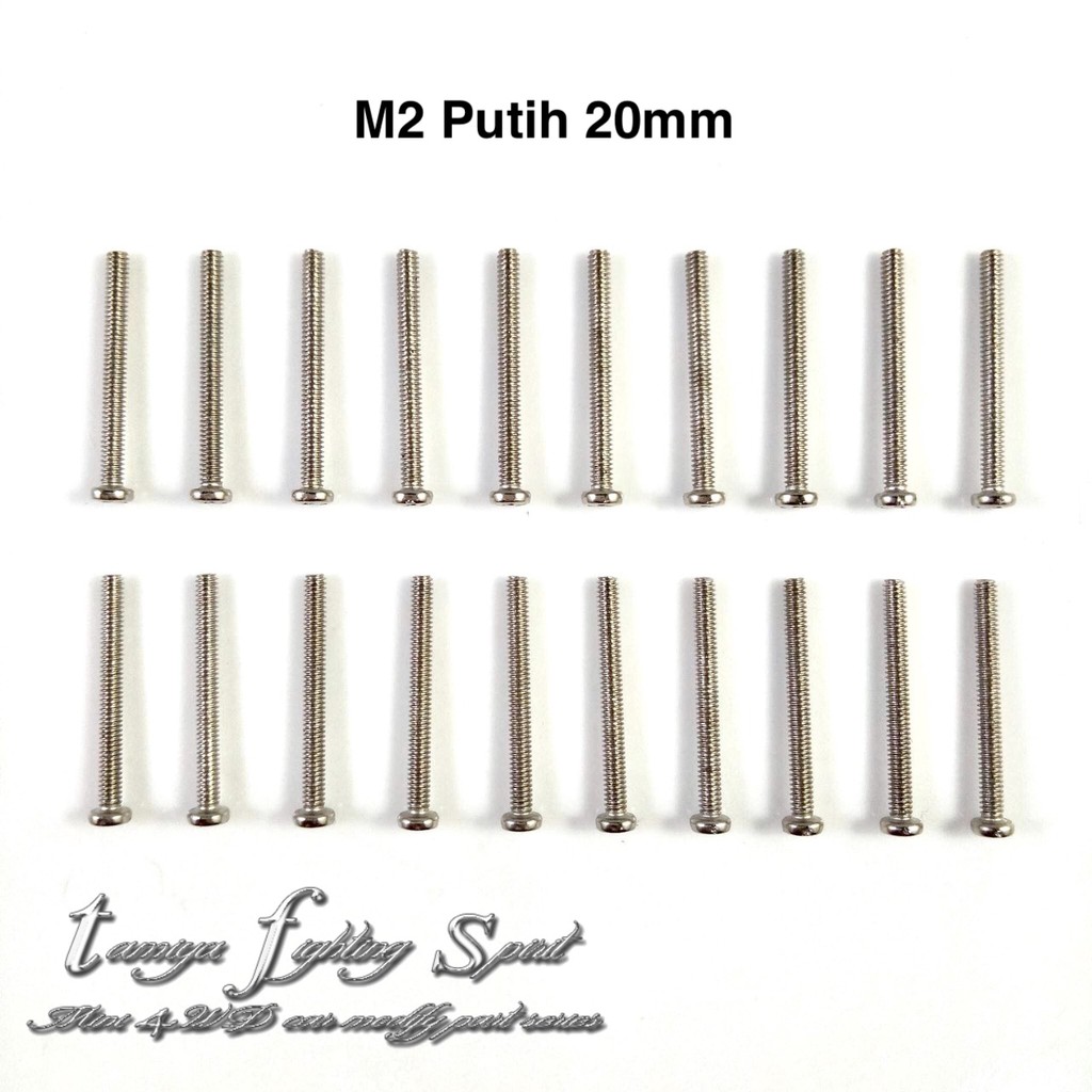 Baut Tamiya Baut Bulat M2 20mm 20pcs  Screw M2 kepala BULAT - NS826