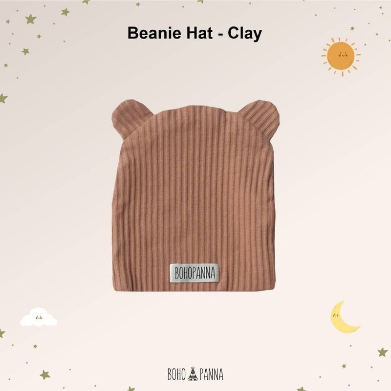 CILLABABY - BOHOPANNA | BOHOBABY BEANIE HAT (Topi Anak Bayi)-Clay