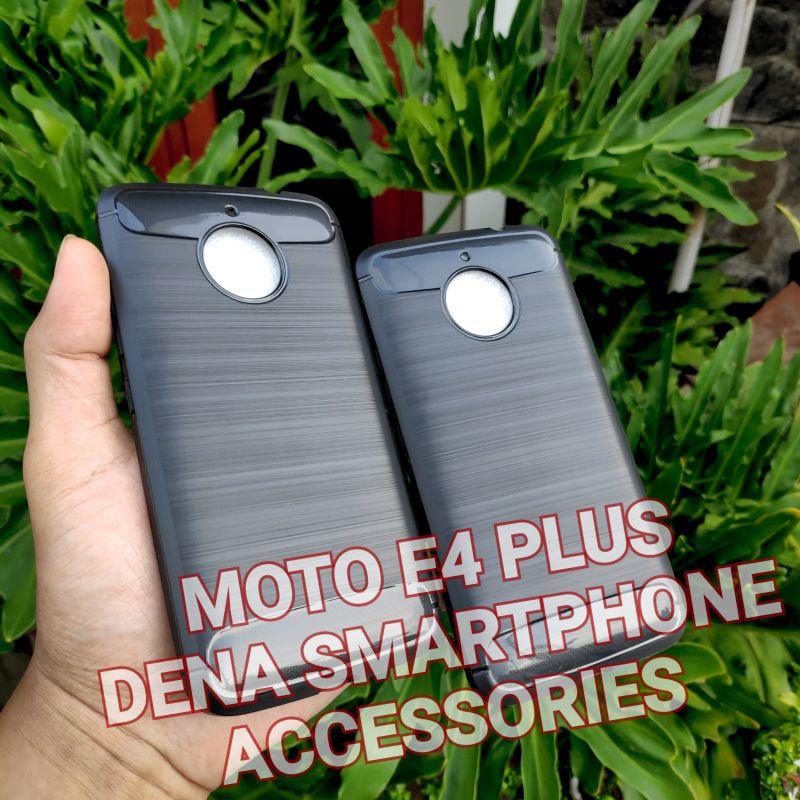 Soft Case Motorola Moto E4 Plus Black Matte Carbon Tebal
