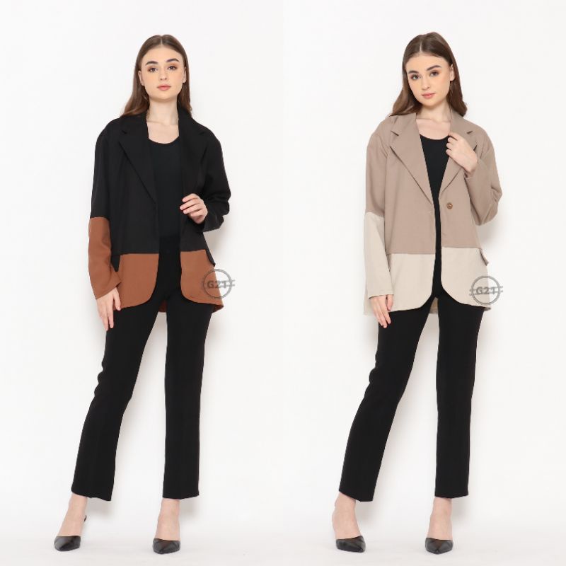 Blazer Wanita Outer Oversize Korea Style Kerja Casual Premium Lengan Panjang Blezer Outher Wanita Oversized Korean Kantor Kasual