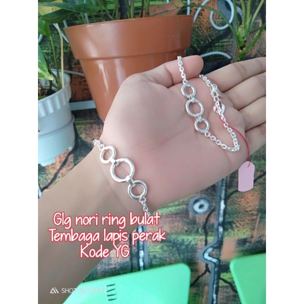 gelang nori ring bulat sepuhan tembga ems24k