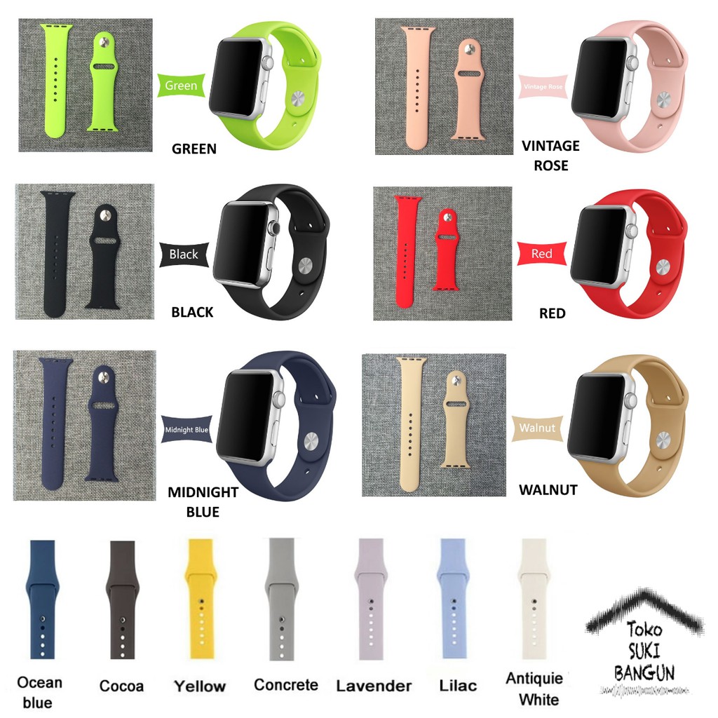 Strap Apple Watch Series 8 7 6 5 4 3 2 1 41mm 40mm 38mm TALI JAM Rubber Silicone Sport