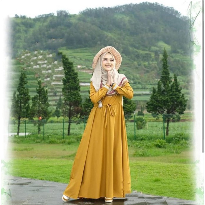 Salma dress gamis kekinian ukuran L|XL 