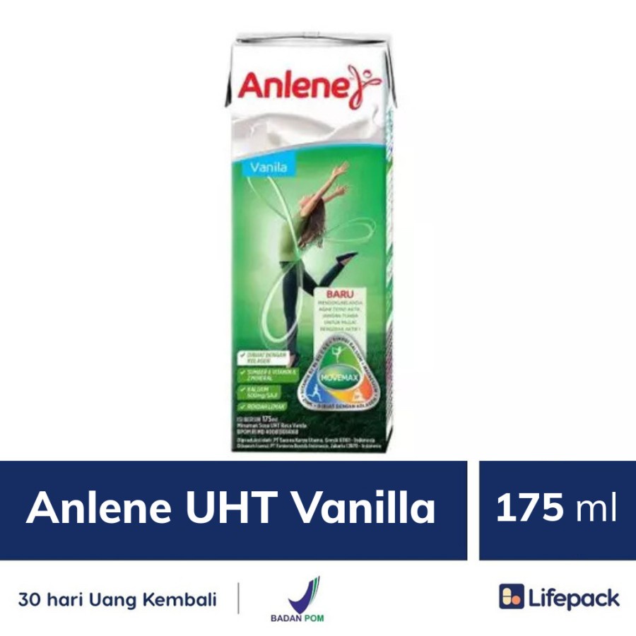 ANLENE UHT SUSU VANILLA - 175 ML - LIFEPACK