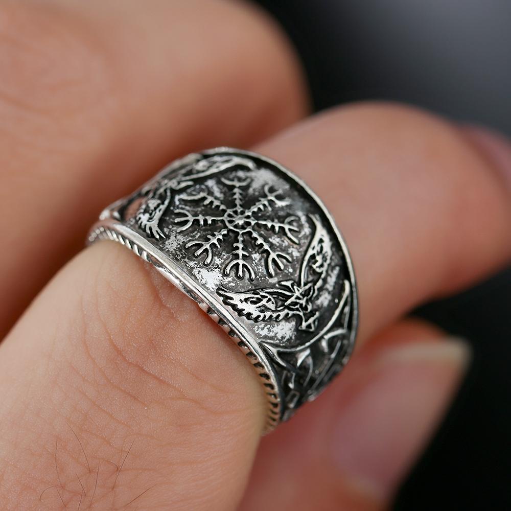 Lily Band Rings Rock Pria Eagle Compass Viking Celtic Gothic Vintage Nordic