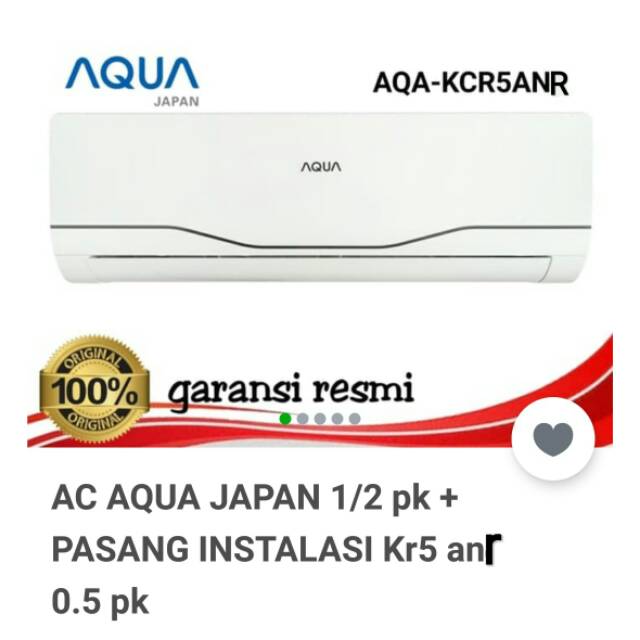 Ac split aqua by sanyo 05pk r32 390watt jasa pasang khusus cirebon