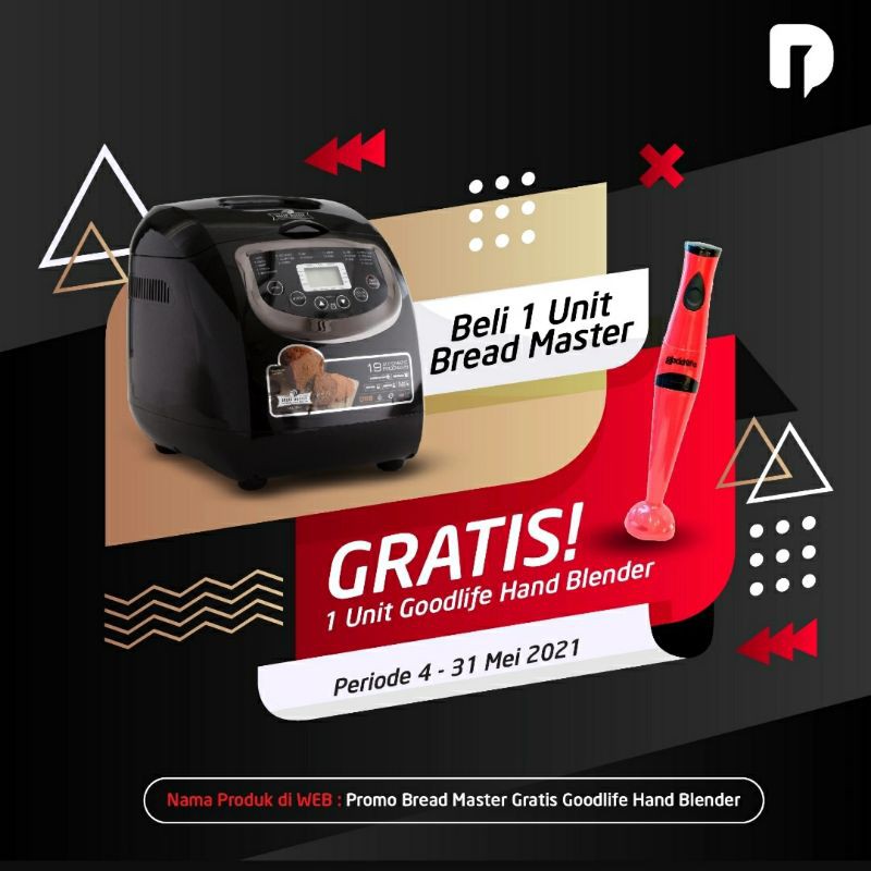 Bread master MESIN PEMBUAT ROTI OTOMATIS FREE BONUS