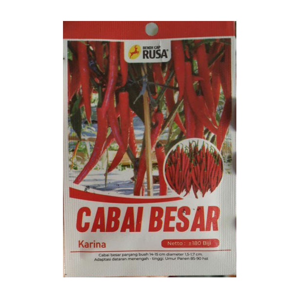 Benih Cap Rusa - Benih Cabe Merah Besar KARINA Isi 180 butir