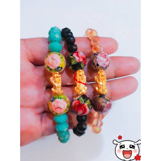 gelang naga batu tensa jepang naga ASLI EMAS 24K hongkong