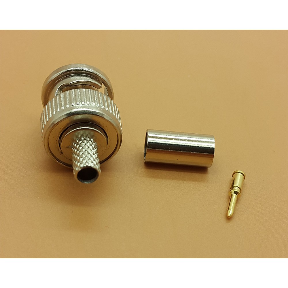 RG58 BNC Male Crimp Connector ( khusus kabel RG58 ) / BNC crimping