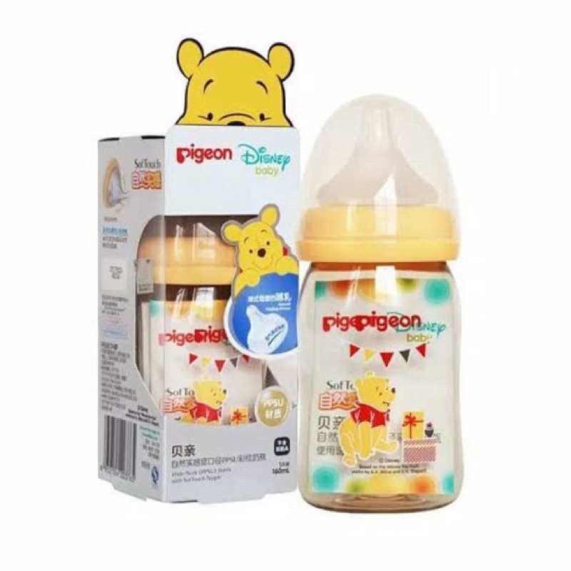 Pigeon Botol Susu PPSU Wide Neck Disney Mickey Pooh 160ml