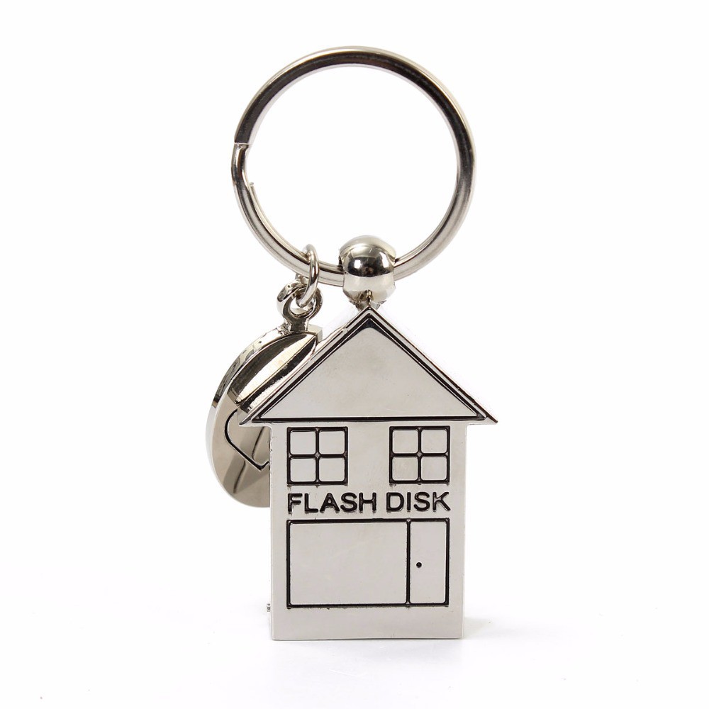 House Shape USB Flash Drive 8GB~1TB Metal Pen drive Waterproof U Disk Pendrive