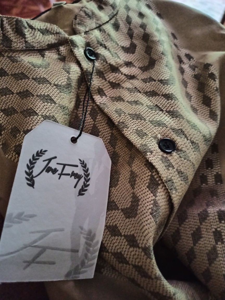 Kemeja Batik Kerah Koko Lengan Panjang 8104 Tribal M L Xl