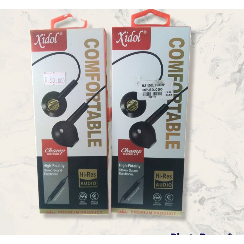 EARPHONE XIDOL CHAMP SERIES/ORIGINAL XIDOL HANDSFREE EXTRA BASS