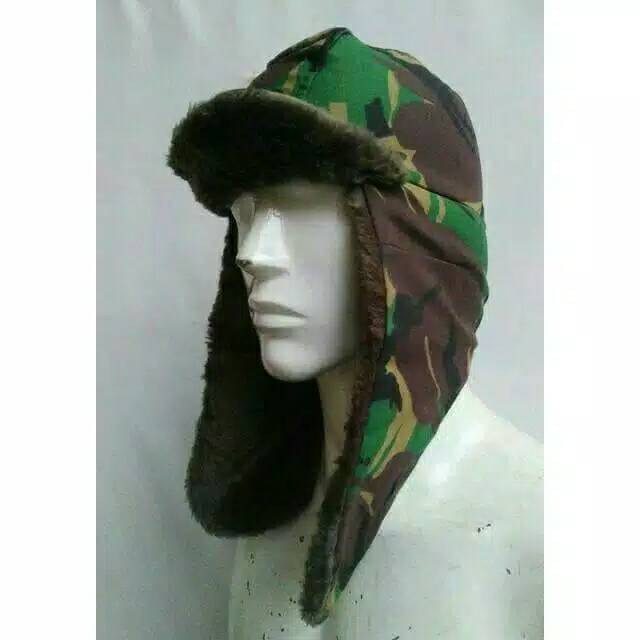 topi rusia jatah tni-topi ushanka-topi salju original tni-topi musim dingin