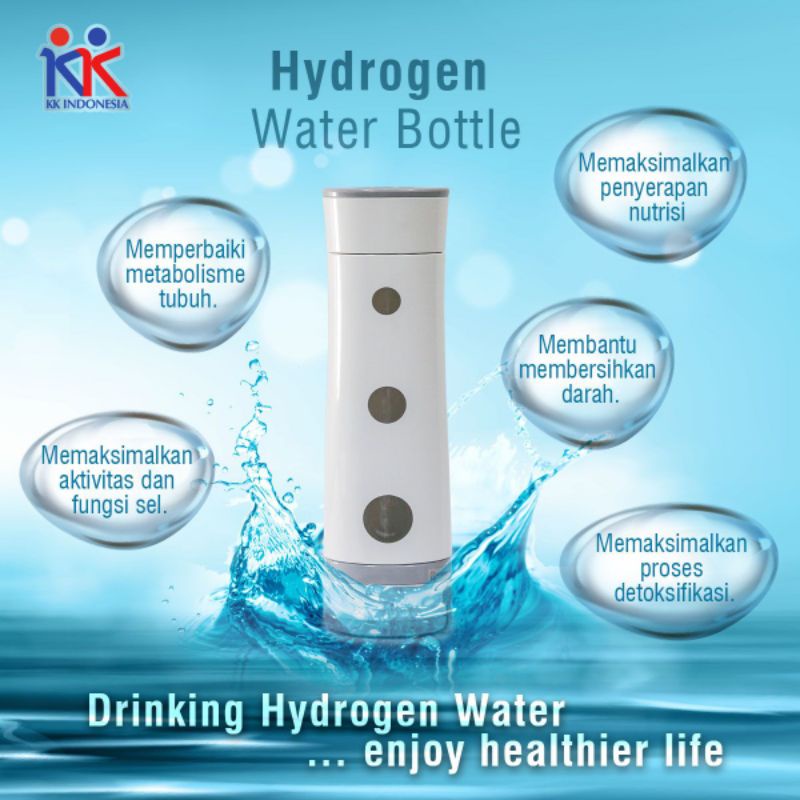 Hydrogen Water Bottle KK Botol Air Hidrogen KK Indonesia Ori 100%