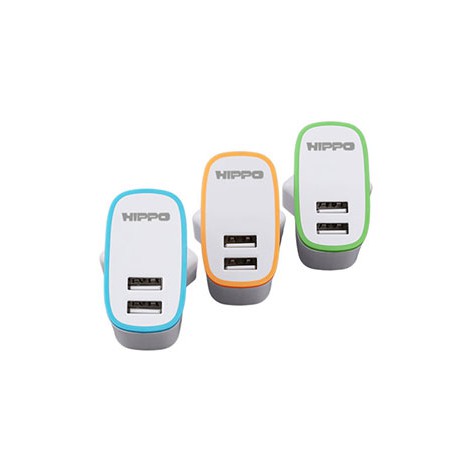 HIPPO PUPA Usb Adaptor Charger - Simple Pack (2 PORT dengan total output 2.4A)