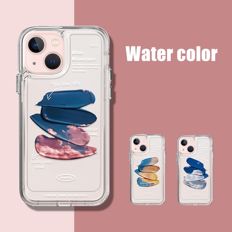 (Space) Soft case Tpu Motif Lukisan Cat Air Untuk iphone 13 12 11 pro max xs xr x 8 + 7 Plus 13 pro max