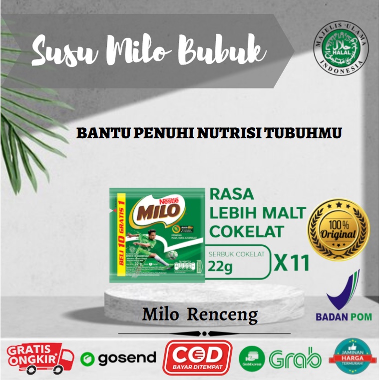 

MILO ACTIV-GO Susu Coklat Renceng 22g - 11 pcs Murah dan ORIGINAL