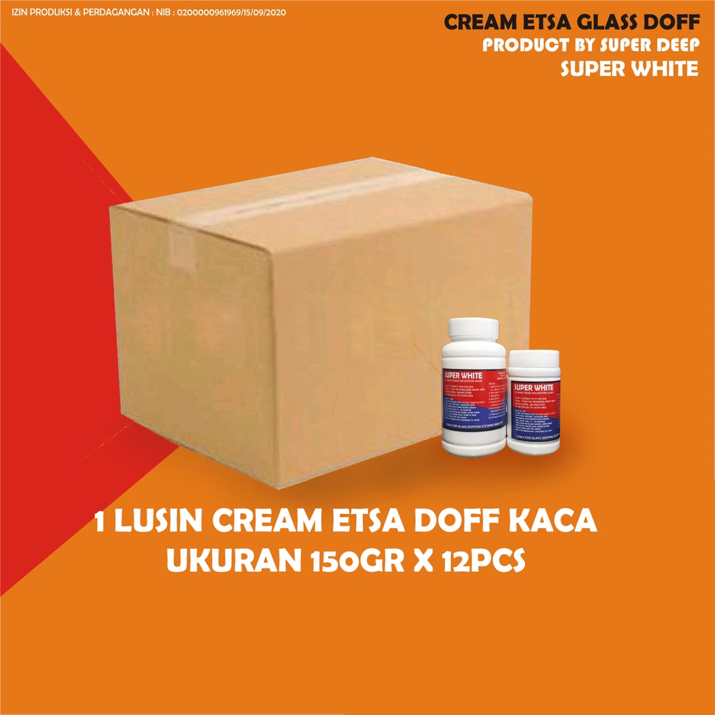 1 LUSIN ISI 12PCS ( 150Gram ) ETCHING GLASS CREAM, CREAM ETSA DOFF COLOR UNTUK KACA, CREAM ETSA KACA