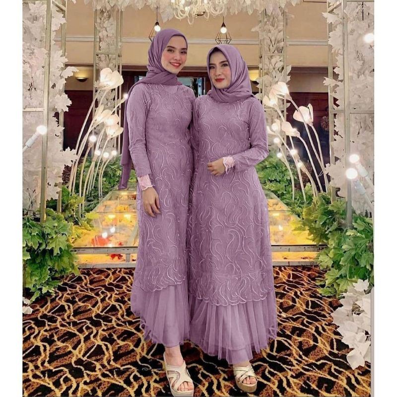 GAMIS ALDINE BAHAN BROKAT  TILE