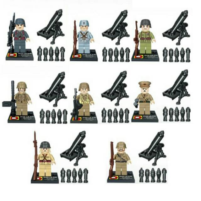 Lego minifigure world war 2 army dlp9016