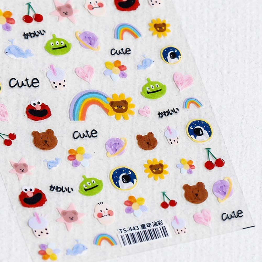 Mxbeauty Stiker Kuku Kartun Fashion Lucu SPY FAMILY Self Adhesive Nail Art Dekorasi