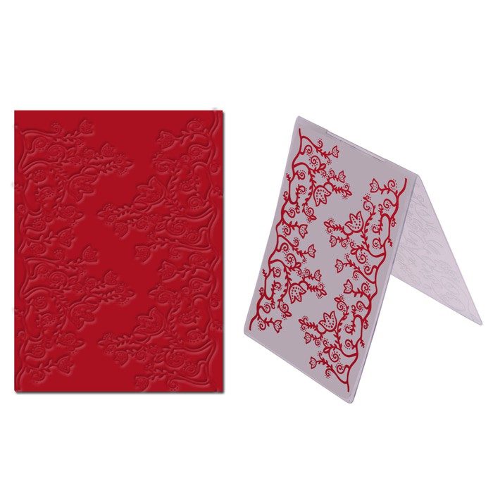 Three Petal Flower Vines Embossing Folder