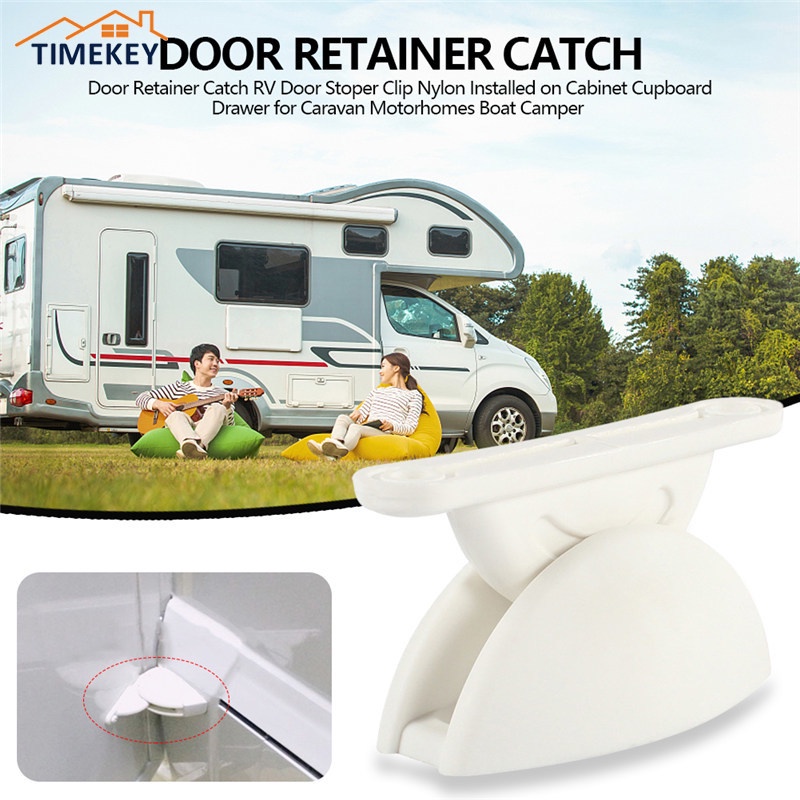 TK Door Retainer Catch RV Door Stoper Clip Nylon Installed on Cabinet Cupboard Drawer for Caravan