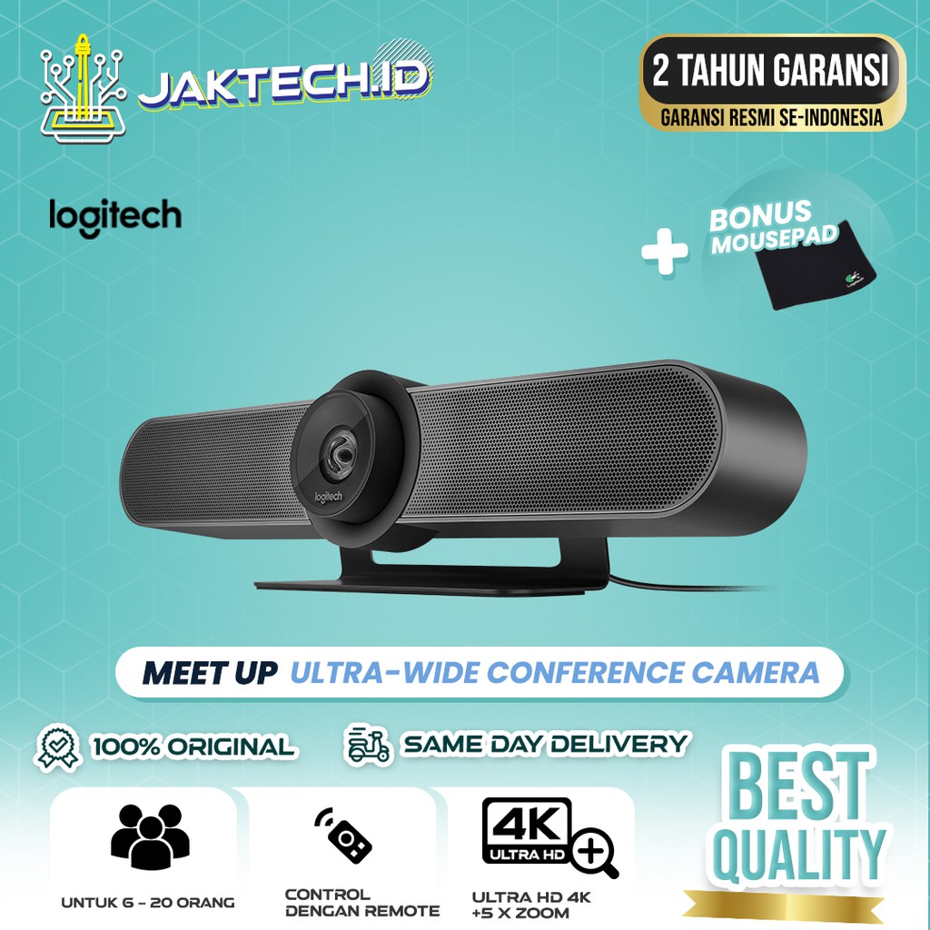 Logitech MeetUp Video Conference Cam All in One Webcam GARANSI RESMI