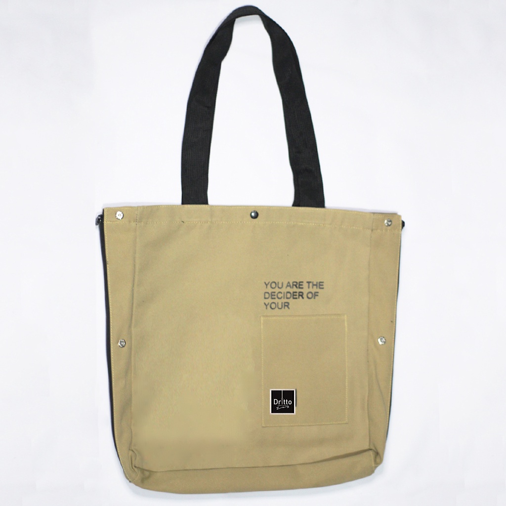 Tote Bag Kuliah Simple - Totebag Kanvas - Dritto