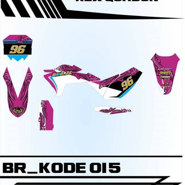 Decal Sticker KLX GORDON full body Bisa CUSTOM Desain,warna,nama,sponsor stiker decal klx gordon ful