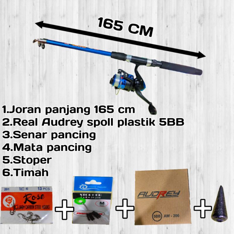 Satu set joran pancing Anten murah uk.165cm