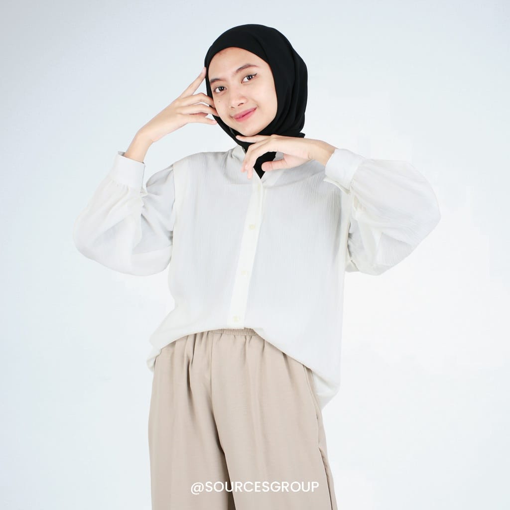 BEFAST - ZEC OOTD Wanita Blouse REVIN / Keiko Blouse / Blouse Wanita Terbaru 2022 / Fashion Remaja Casual / Blouse Lengan Panjang / Blouse Bnayak Warna / Blosue Termurah / OOTD Remaja Kampus