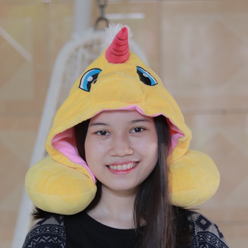 Boneka Bantal Leher Unicorn Kupluk Terbaru Berlabel SNI