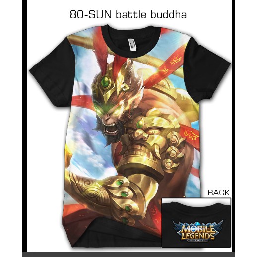 BAJU KAOS PRIA  COSTUM PRINTING TSHIRT 3D MOBILE LEGEND  SUN WUKONG 80