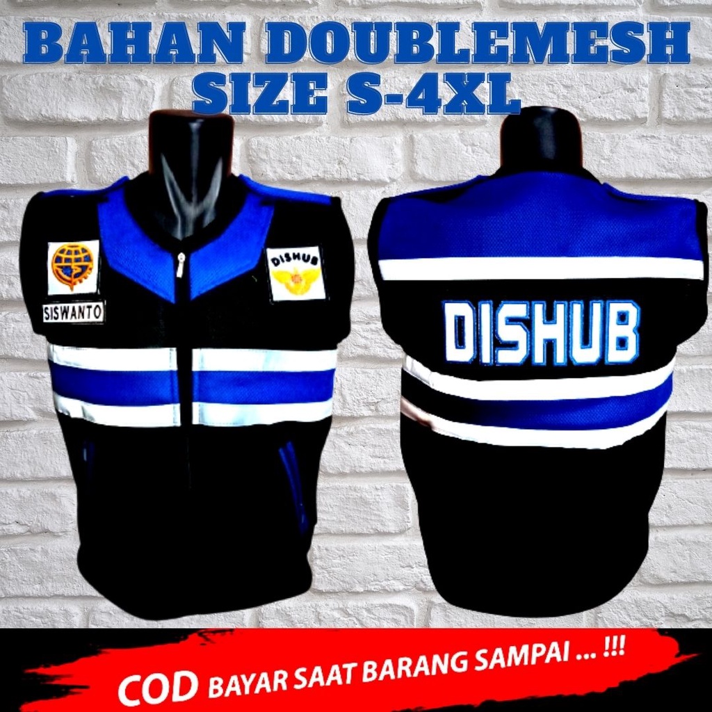 Rompi Dishub Terbaru/Rompi Dishub/Rompi Dishub Tebal/Rompi Dishub Biru/Orange/Rompi Dishub DoubleMes