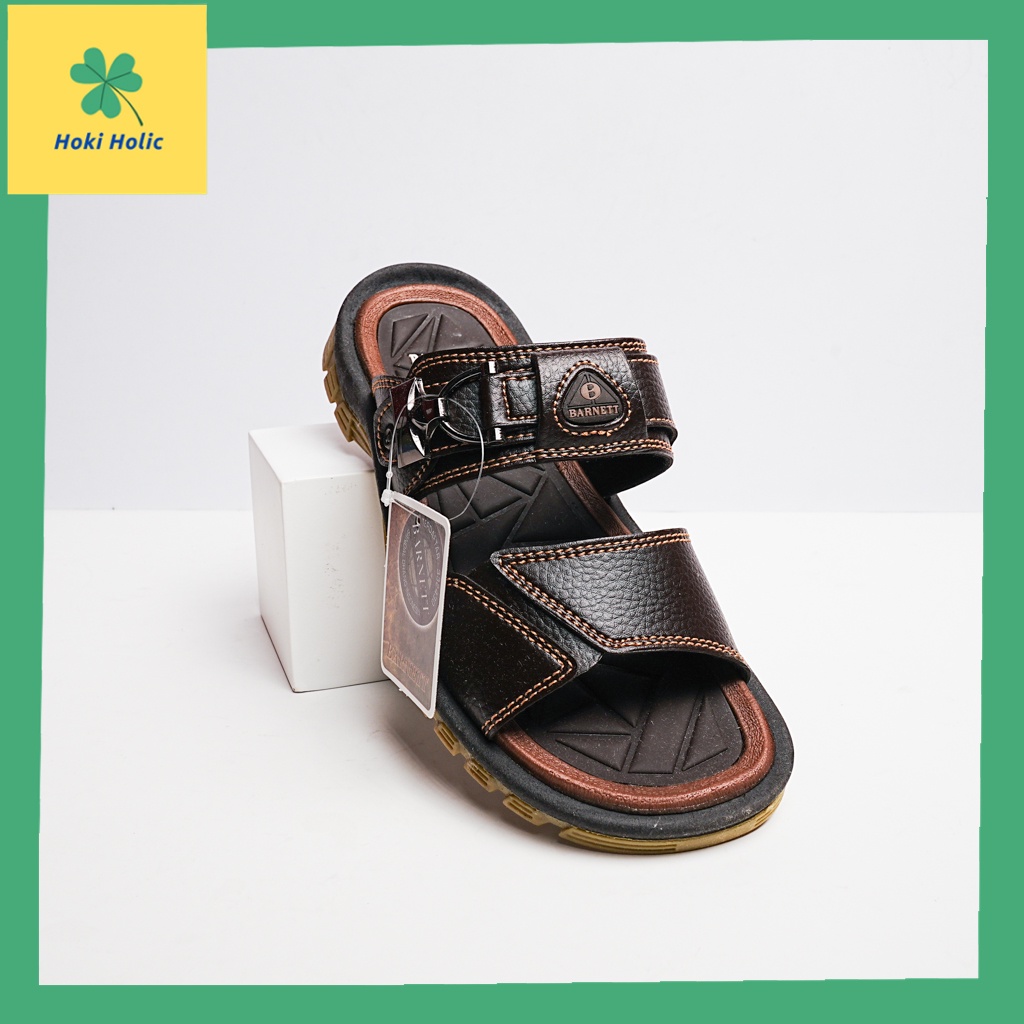 SANDAL PRIA BARNETT DAKAR HIKING MAX KING COKLAT &amp; HITAM / SANDAL KASUAL