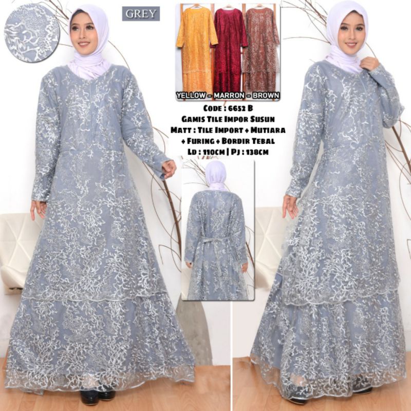 MAXY GERALDINE/GAMIS BRUKAT/GAMIS MURAH/GAMIS FORMAL/GAMIS TERBARU/GAMIS PESTA/