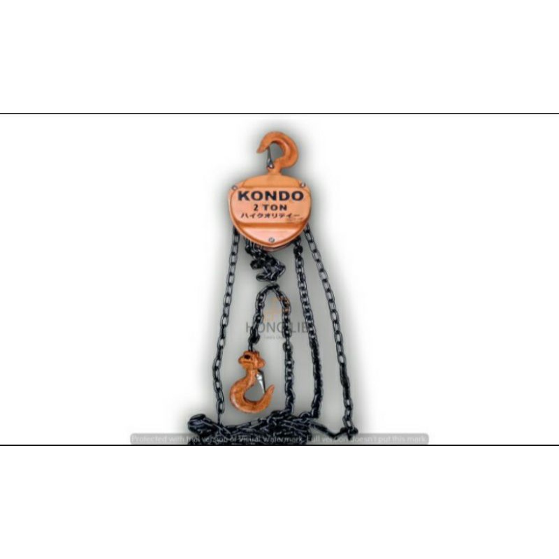 KONDO Takel 2 Ton 3 meter Chain Block Rantai Kerekan Katrol