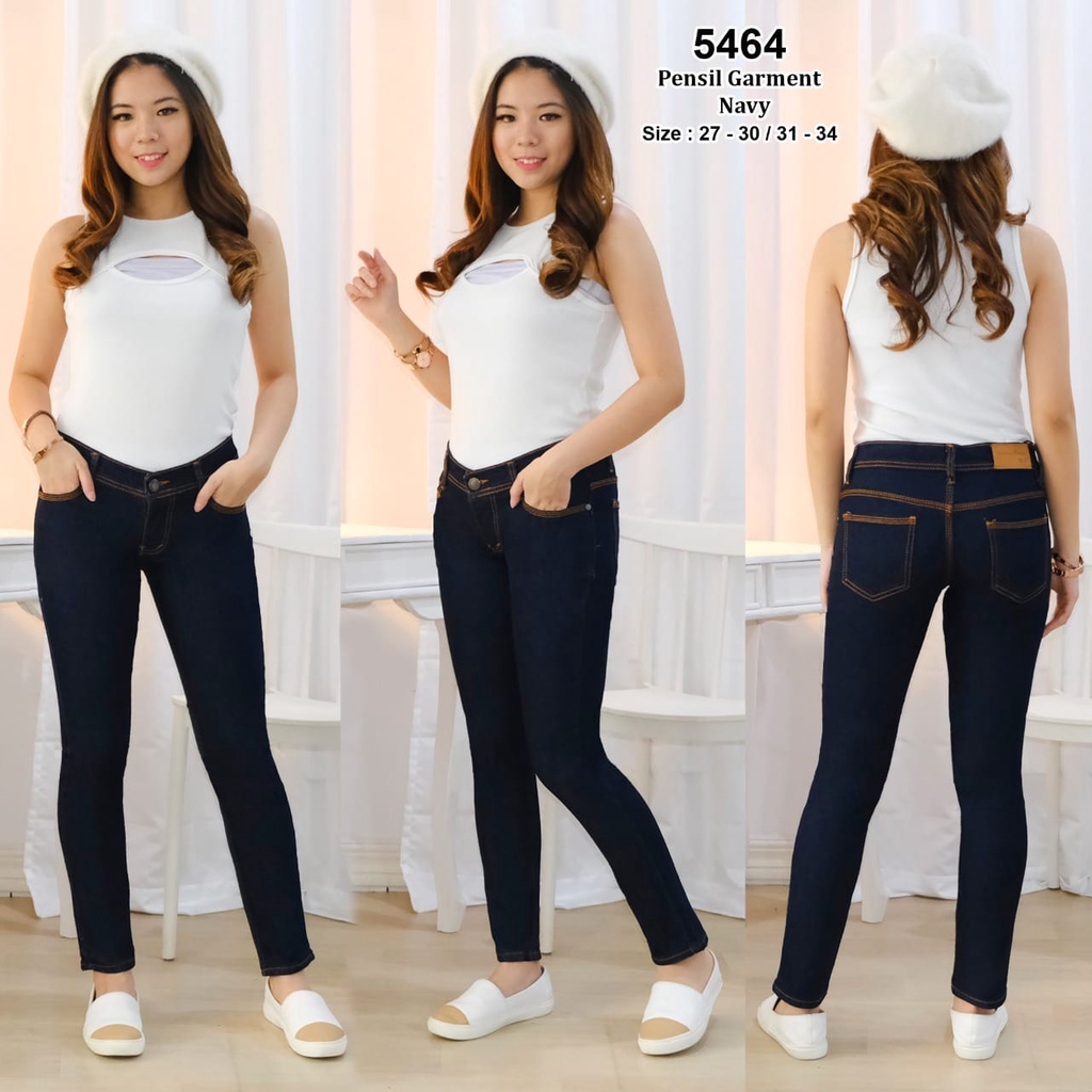 Celana Panjang Jeans Wanita Pensil Garment 27-30 31-34 Bisa Bayar Ditempat(COD)