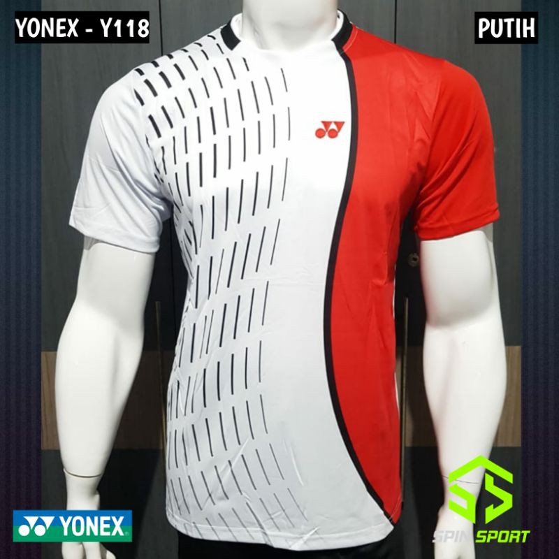 [Y118 Putih] Kaos badminton Yonex Import Premium Baju Bulutangkis
